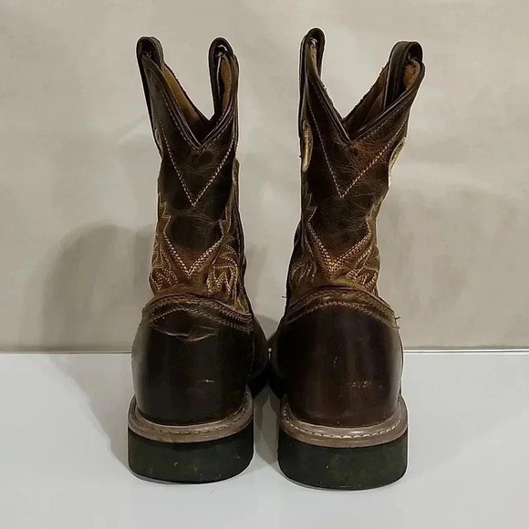 Kids Amarillo Dan Post Cowboy Boots, Brown, Size Children's 1D, PreOwned - Picture 5 of 16